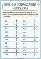 Vorschau - Arbeitsblätter - Brüche und Dezimalzahlen Vergleichen - ÜBUNGSBLÄTTER - Seite 3