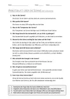 Vorschau - Arbeitsblätter - AB mit Fragen zum Thema "Sonne" + Lösungsblatt + Mindmap + Infografik - Seite 3