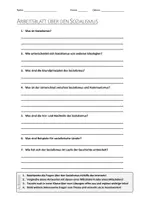 Vorschau - Arbeitsblätter - AB mit Fragen zum Thema "Sozialismus" + Lösungsblatt + Infografik - Deckblatt
