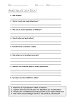 Vorschau - Arbeitsblätter - AB mit Fragen zum Thema "Sport" + Lösungsblatt + Mindmap + Infografik - Deckblatt