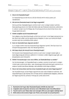 Vorschau - Arbeitsblätter - AB mit Fragen zum Thema "Staatsoberhaupt" + Lösungsblatt - Seite 1