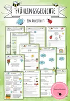 Vorschau - Unterrichtsreihen - Arbeitsheft zum Thema Gedichte/ Frühlingsgedichte mit Interactive - Deckblatt