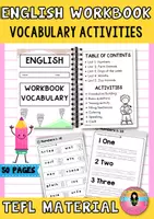 Vista previa - Hojas de trabajo - TEFL WORKBOOK VOCABULARY FOR 1ST GRADE (LIBRO DE INGLÉS) - Portada