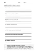 Vorschau - Arbeitsblätter - AB mit Fragen zum Thema "Steuern" + Lösungsblatt + Mindmap + Infografik - Deckblatt