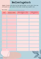 Vorschau - Arbeitsblätter - Medientagebuch - Reflexion der Mediennutzung inkl. Sprechanlässe - Seite 1