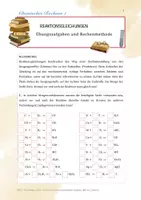 Vorschau - Arbeitsblätter - Chemische Reaktionsgleichungen: Übungen und Rechenweg - Deckblatt