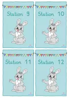 Vorschau - Stationenlernen - Frühling Stationsschilder 1-20 Hase grün-türkis classroom management - Seite 3