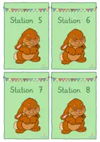 Vorschau - Stationenlernen - Frühling Stationsschilder 1-20 Hase grün classroom management - Seite 2