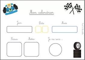 Aperçu - Feuilles d'exercices - CALENDRIER PERPETUEL FORMULE 1 - ROUTINE - Page 1