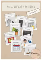 Vorschau - Bildkarten - Klassendienste Ämtliplan (grau) - Deckblatt