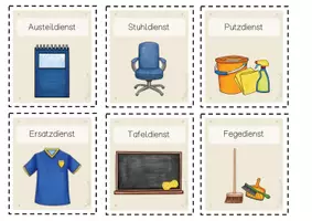 Vorschau - Präsentationen/Tafelbilder - Klassendienste Ämtliplan (beige) - Seite 3