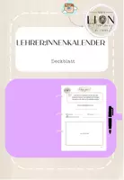 Vorschau - Anderer Materialtyp - Lehrer:innenkalender: Deckblatt - Deckblatt