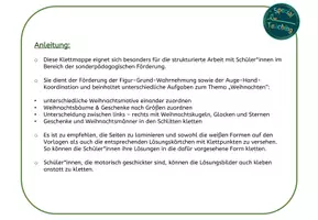 Vorschau - Fördermaterial/Inklusion - Klettmappe Wahrnehmung: Weihnachten - Seite 1