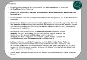 Vorschau - Spiele - Klettaufgaben: Wortschatzarbeit - Weihnachten - Seite 1