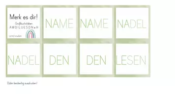 Vorschau - Spiele - Merk es dir! (N/ie/H) - Silbenschrift - Deckblatt