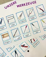 Vorschau - Bildkarten - Werkzeugkunde 1:1 Zuordnung - Deckblatt