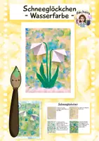 Vorschau - Stundenentwürfe - Schneeglöckchen Wasserfarbe, Kunst Grundschule & interactive - Deckblatt