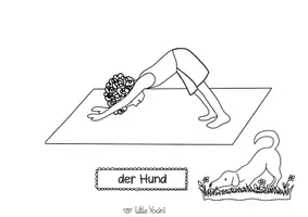 Vorschau - Mal- und Bastelvorlagen - Yoga Hund Ausmalbild - Seite 2