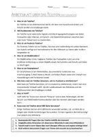 Vorschau - Arbeitsblätter - AB mit Fragen zum Thema "Telefon" + Lösungsblatt + Infografik - Seite 2