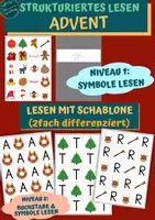 Vorschau - Fördermaterial/Inklusion - Strukturierte Leseblätter: Advent & Weihnachten - Deckblatt