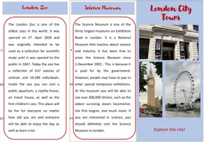 Vorschau - Arbeitsblätter - London - Sightseeing Flyer - Deckblatt