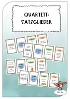 Vorschau - Spiele - Quartett zum Thema Satzglieder - Deckblatt