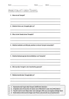Vorschau - Arbeitsblätter - AB mit Fragen zum Thema "Tempel" + Lösungsblatt - Deckblatt