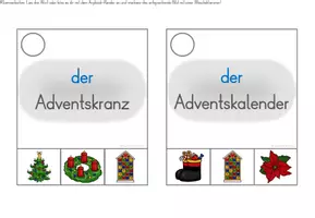 Vorschau - Fördermaterial/Inklusion - Klammerkarten: Weihnachten - Wortschatzarbeit - Seite 2