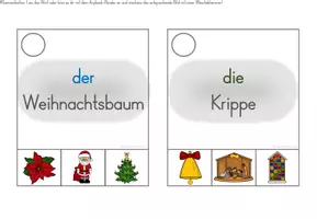 Vorschau - Fördermaterial/Inklusion - Klammerkarten: Weihnachten - Wortschatzarbeit - Seite 3