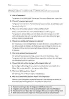 Vorschau - Arbeitsblätter - AB mit Fragen zum Thema "Temperatur" + Lösungsblatt + Mindmap + Infografik - Seite 3