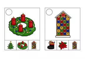 Vorschau - Spiele - Klammerkarten: Weihnachten - Wortschatzarbeit (Symbole lesen) - Seite 2