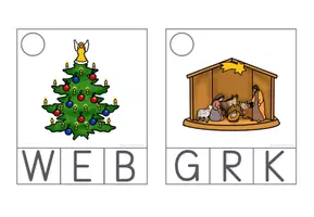 Vorschau - Fördermaterial/Inklusion - Klammerkarten: Weihnachten - Anlaute - Seite 3