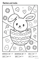 Vorschau - Arbeitsblätter - Rechenmalblätter Ostern Klasse 1 differenziert - Seite 1