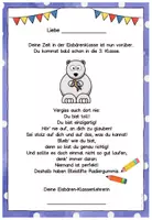 Vorschau - Anderer Materialtyp - Abschiedsgruß Ende Klasse 2 - Eisbärenklasse - Seite 1