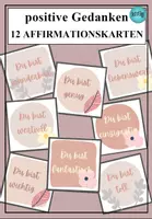 Vorschau - Bildkarten - Kärtchen mit positiven Affirmationen - Deckblatt