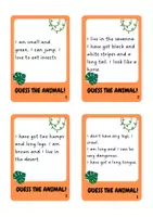 Vorschau - Spiele - 'Guess the Animal' Cards | Animal Description Game | Vocabulary - Seite 1