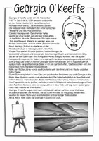 Vorschau - Arbeitsblätter - Georgia O’ Keeffe - Steckbrief & Weitermalbilder für den Kunstunterricht - Seite 3