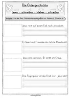 Vorschau - Arbeitsblätter - Ostergeschichte: "Lese- und Schreibtraining" - Klasse 1-4 - Sparpaket - [Arbeitsblätter zum schneiden, kleben, malen - Seite 3
