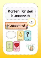 Vorschau - Anderer Materialtyp - Karten für den Klassenrat: Klasse 1 - Deckblatt