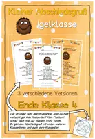 Vorschau - Anderer Materialtyp - Abschiedsgruß Ende Klasse 4 - Igelklasse - Deckblatt