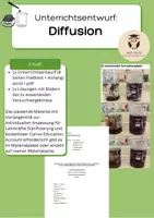 Vorschau - Stundenentwürfe - Unterrichtsentwurf Diffusion Brown'sche Molekularbewegung Tinte Versuch Bio DFB - Deckblatt