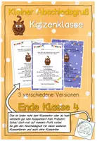 Vorschau - Anderer Materialtyp - Abschiedsgruß Ende Klasse 4 - Katzenklasse - Deckblatt