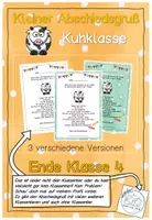 Vorschau - Anderer Materialtyp - Abschiedsgruß Ende Klasse 4 - Kuhklasse - Deckblatt