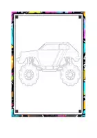 Vorschau - Stundenentwürfe - Monster Truck Ausmalbilder für Grundschüler - Seite 2