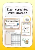 Vorschau - Poster - Elternsprechtag Visualisierung & Beobachtungsbögen Klasse 1 - Deckblatt