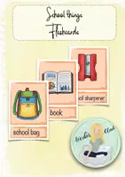 Vorschau - Bildkarten - Flashcards (Wort- /Bildkarten) school things - Deckblatt