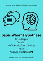 Vorschau - Unterrichtsreihen - Mit ChatGPT: Sprache und Denken - Eine praxisorientierte Analyse der Sprache in Bezug auf die Sapir-Whorf-Hypothese - Deckblatt