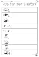 Vorschau - Arbeitsblätter - Übung "Wo ist der Delfin?" Präpositionen und Dativ 3-fach differenziert DaZ / DaF / Deutsch - Seite 2