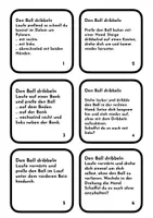 Vorschau - Aufgabenkarten - Basketball: Erwärmung Dribbling Karten - Seite 1