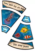 Vista previa - Tarjetas / Manipulativos - Círculo de colocación "Die Farben des Meeres" Pronombres personales - Animales en el mar - Alemán - página 3